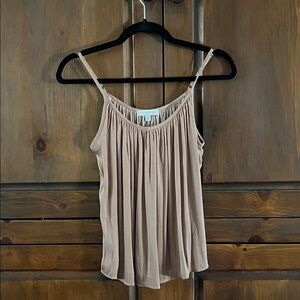 Allison Joy Pleated Tan Camisole